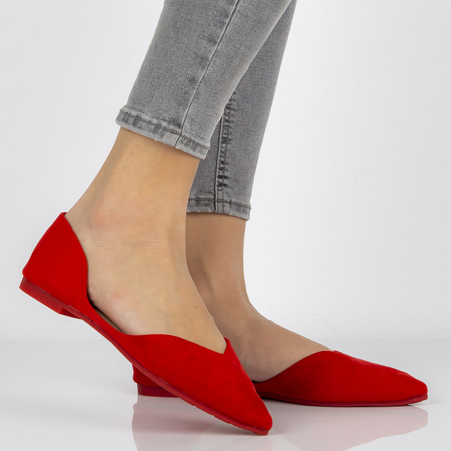 Baleriny ND153-23 czerwone