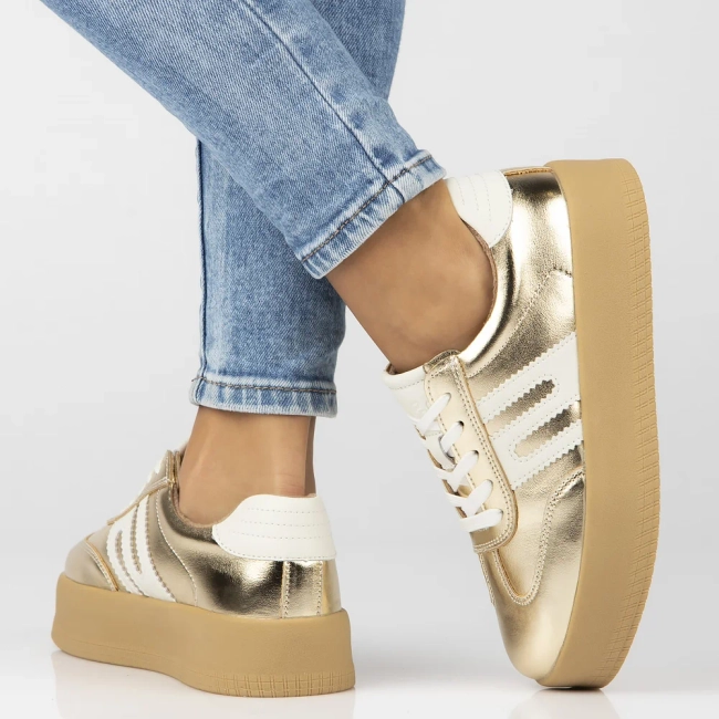 Leather sneakers Filippo DP6994/25 GO gold