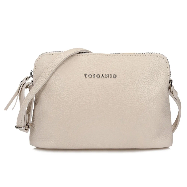 Leather handbag Toscanio F197 cream