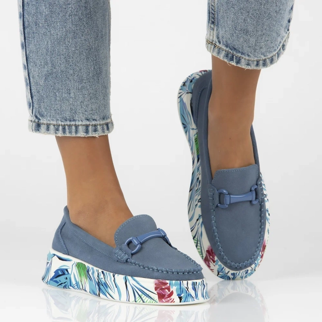 Leather shoes Filippo DP6703/25 BL blue