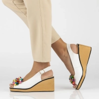 Leather sandals Filippo DS6021/25 WH white