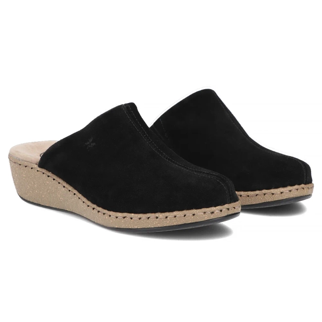 Leather flip-flops Filippo DK7567/26 BK black