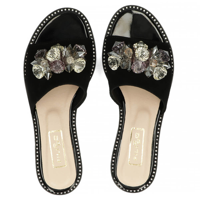 Leather flip-flops Filippo 177 black