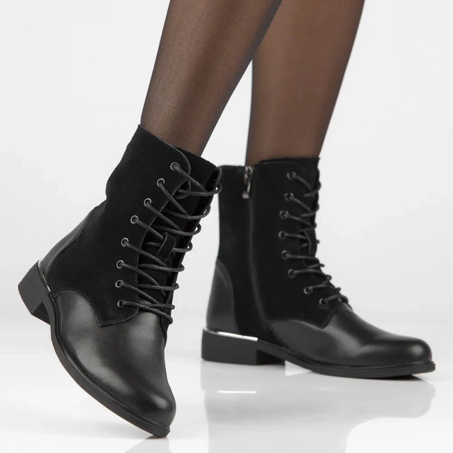 Leather ankle boots Filippo DBT3229/23 BK LI black