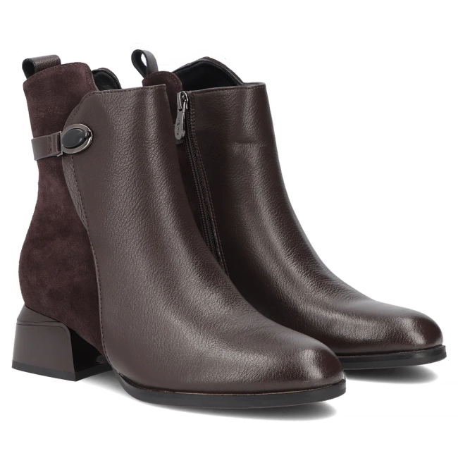 Leather ankle boots Filippo DBT8046/26 D BR brown