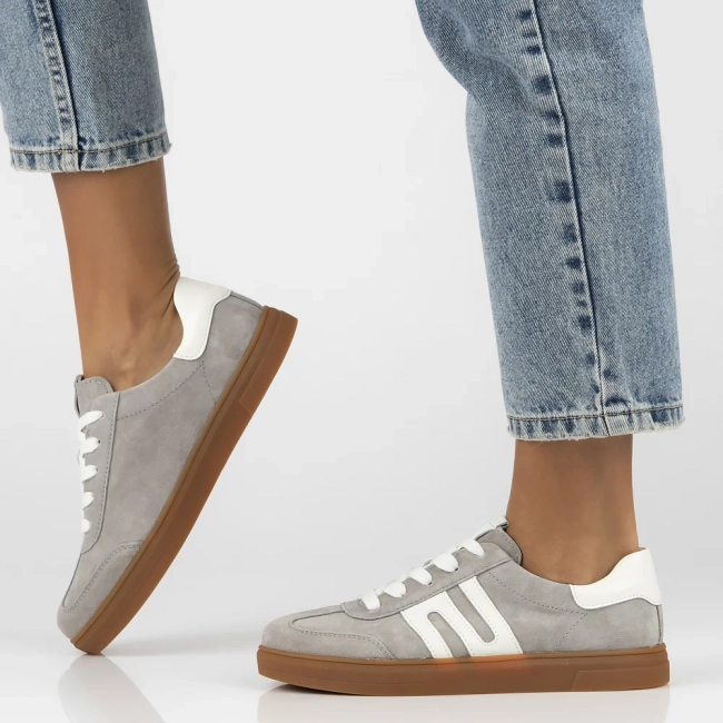 Leather sneakers Filippo DP6742/25 GR grey