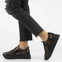 Skórzane sneakersy Filippo DP7284/25 BR brązowe