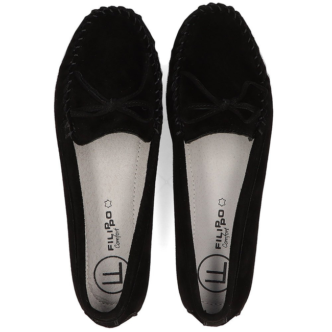 Leather loafers Filippo DP1204/21 BK black