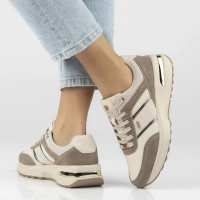 Leather sneakers Filippo DP7772/26 BE BR beige