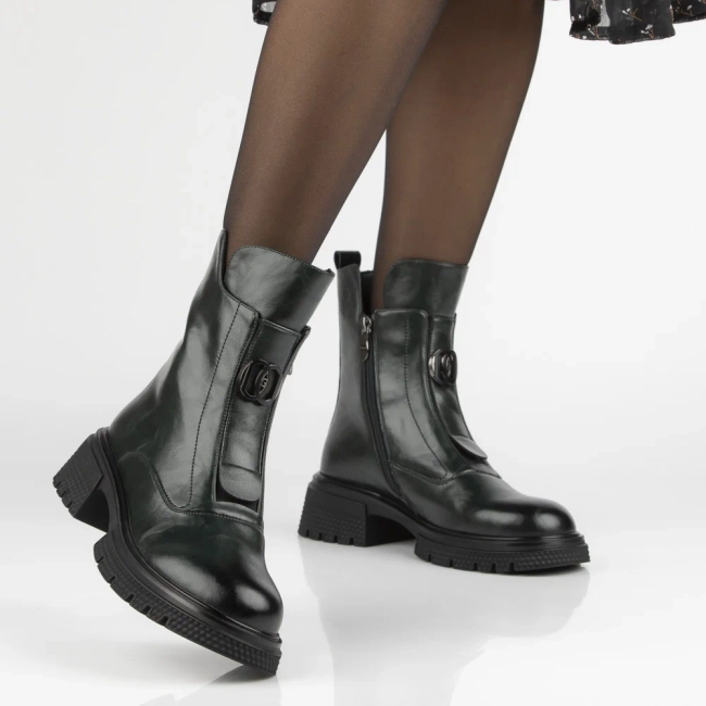 Leather ankle boots Filippo DBT7465/25 GE dark green