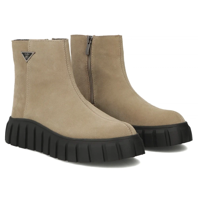 Leather ankle boots DBT6301/25 TP taupe