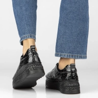 Leather sneakers Filippo DP7284/26 BK CR black