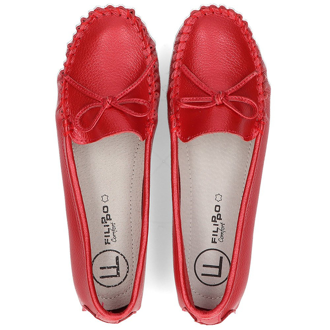 Leather loafers Filippo DP004/21 RD red