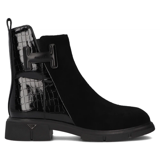 Leather ankle boots DBT6569/24 BK black