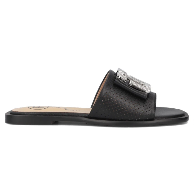 Leather flip-flops Filippo DK6985/25 BK black