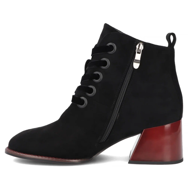Botki na obcasie Filippo DBT8172/26 BK SU czarne