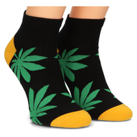 Men's Feet black leaves