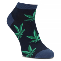 Skarpety męskie zakostki granat liście