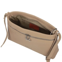 Beige leather handbag Toscanio G49