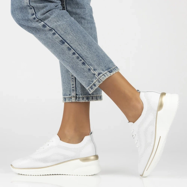 Leather sneakers Filippo DP6720/25 WH white