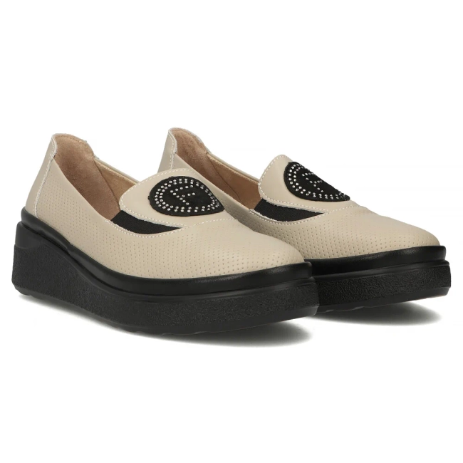 Leather shoes Filippo DP6801/25 BE beige
