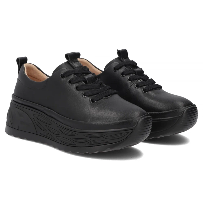 Skórzane sneakersy Filippo DP8006/26 BK czarne