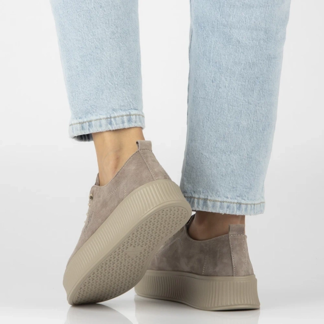 Skórzane sneakersy Filippo DP8343/26 BE beżowe