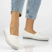 Skórzane półbuty Filippo DP031/25 WH białe