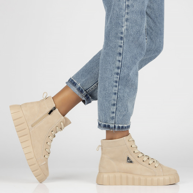 Leather boots Filippo DBT4146/22 BE beige