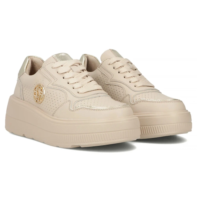 Leather sneakers Filippo DP6843/25 BE beige