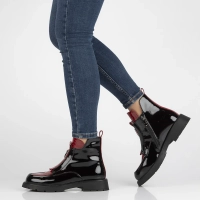 Leather ankle boots Filippo DBT6570/25 BK RD black