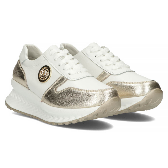 Leather Sneakers Filippo DP3547/22 WH GO white