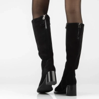 Leather heeled boots Filippo DKZ8192/26 BK black