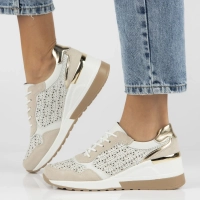 Skórzane Sneakersy Filippo DP4669/24 WH białe