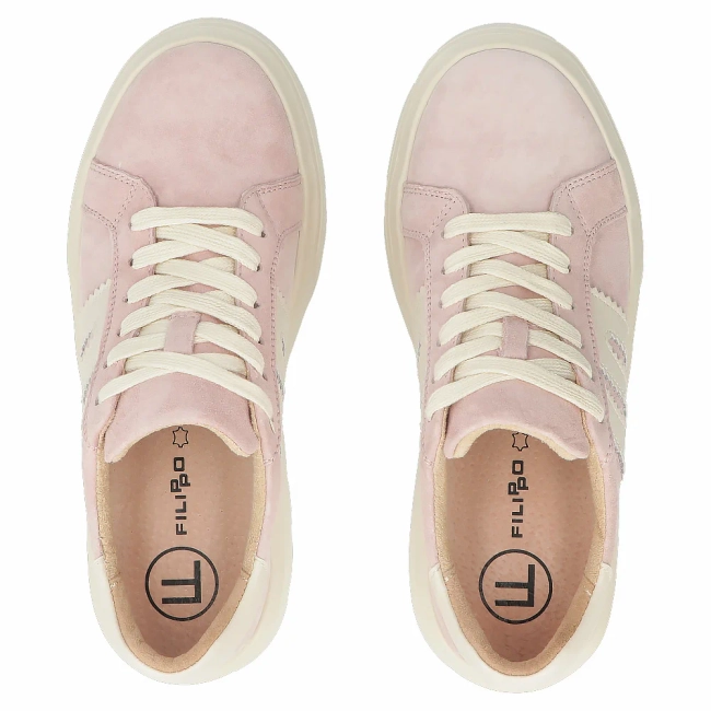 Leather sneakers Filippo DP7515/26 PI pink