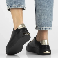 Skórzane sneakersy Filippo DP6854/25 BK czarne