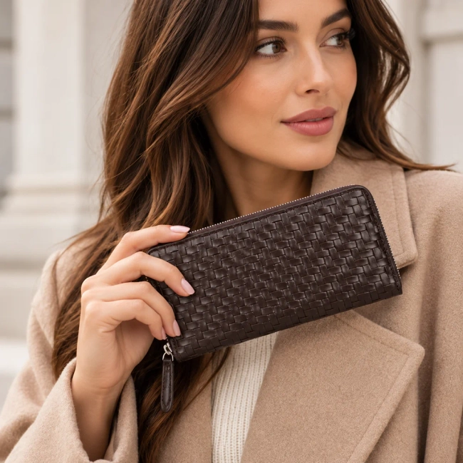 Brown wallet Lux