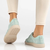 Skórzane sneakersy Filippo DP7508/26 LT GE jasnozielone