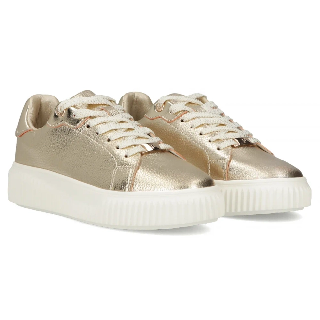 Leather sneakers Filippo DP6729/25 GO gold