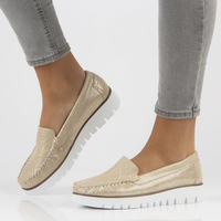 Leather loafers Filippo DP3534/22 GO gold