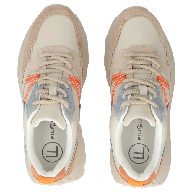 Leather sneakers Filippo DP7559/26 BE OR beige