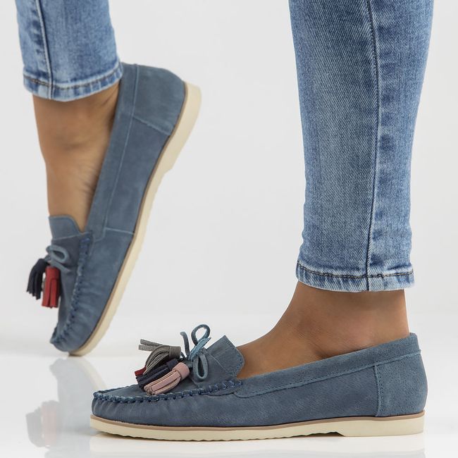 Leather loafers Filippo DP3512/22 NV navy blue