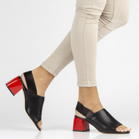 Leather sandals Filippo DS3729/22 BK black