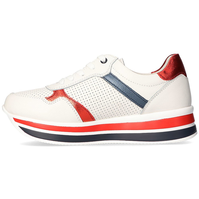 Skórzane Sneakersy Filippo DP2004/22 WH białe