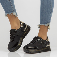 Leather Sneakers Filippo DP3688/22 BK black