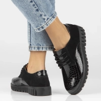 Leather shoes Filippo DP4725/23 BK black