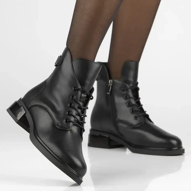 Leather ankle boots Filippo DBT6413/24 BK black