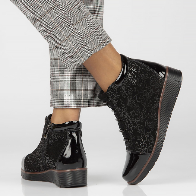 Leather ankle boots Filippo DBT3179/22 BK black