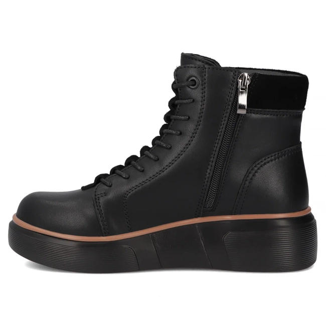 Leather ankle boots Filippo DBT7128/25 BK black