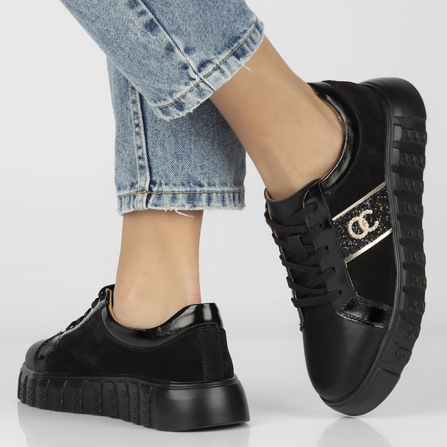 Leather shoes Filippo DP4587/23 BK black